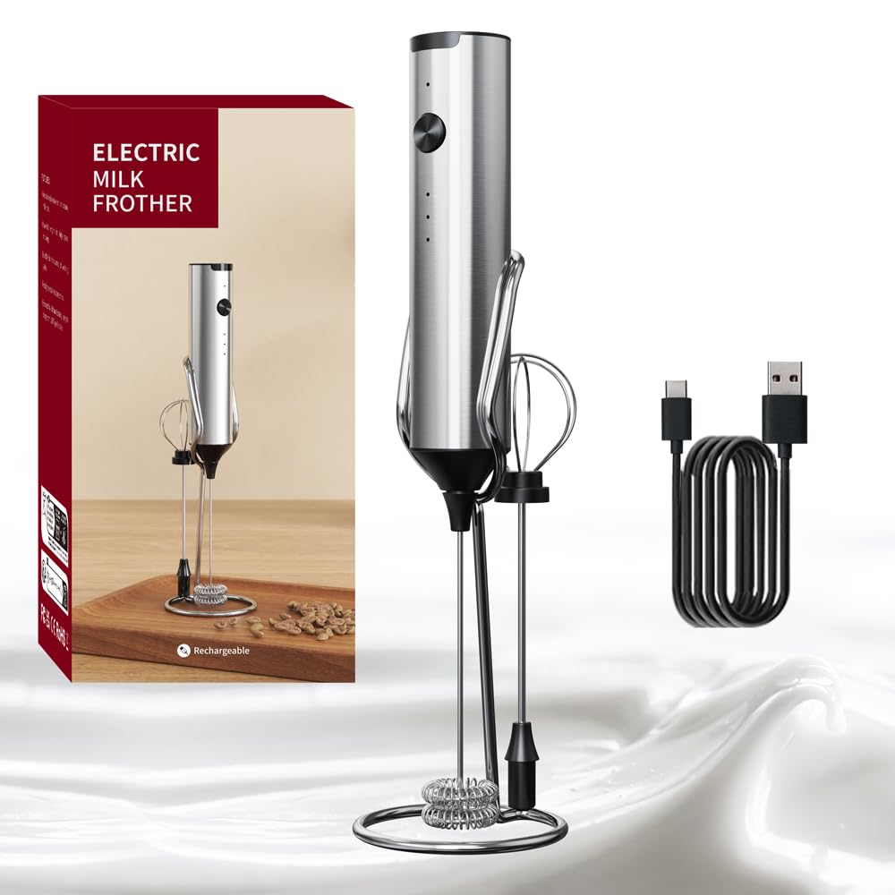 BEKSJY BESKJY Rechargeable Milk Frother 3 Speed Adjustable